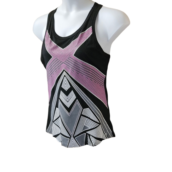 OP Women's Multi- Color Geometric Print Razor Back Tank Top Size XL - Picture 6 of 15